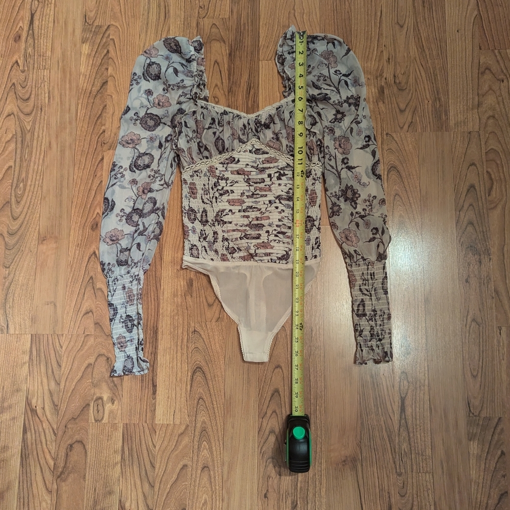 NWOT Free People Brunch Date Bodysuit in Cream, Size XS - Picture 7 of 13